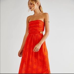 Free People Orange Peyton Maxi Dress